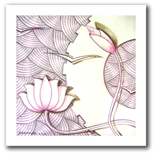 Buy Lotus Beauty 06 Handmade Painting By Santosh Dangare Code