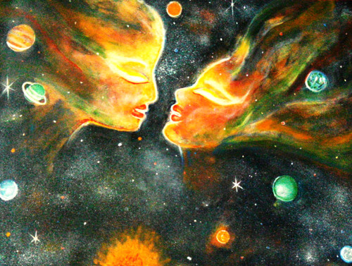 Buy Cosmic Souls Handmade Painting By Shweta H Kaul Code