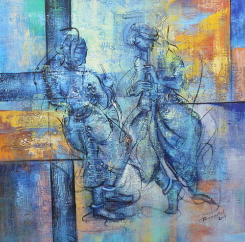 Buy Indian Musical Art 03 - Abstract, Modern, Vibrant Painting