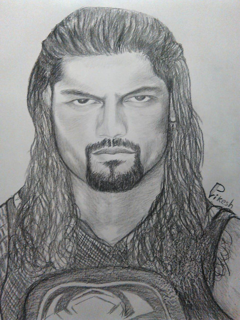 Roman Reigns Drawing  WWE drawing  divine sketch  YouTube