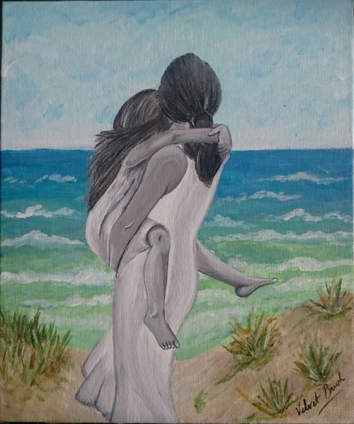 Buy The Unconditional Love Handmade Painting By Indu P K Code