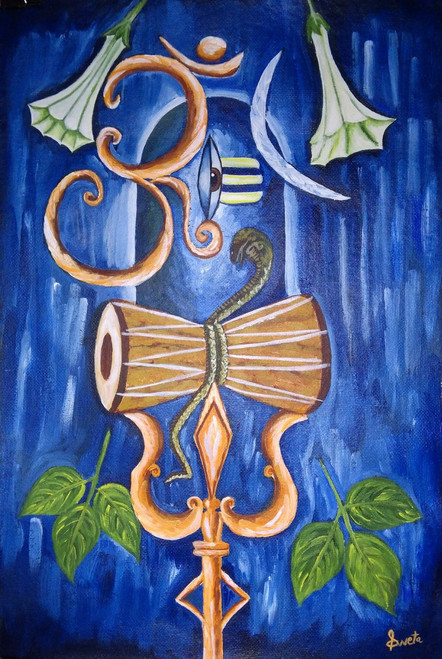 Buy Lord Shiva Handmade Painting By Collector Code Art 2871 27409