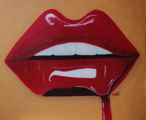 buy red glossy lips