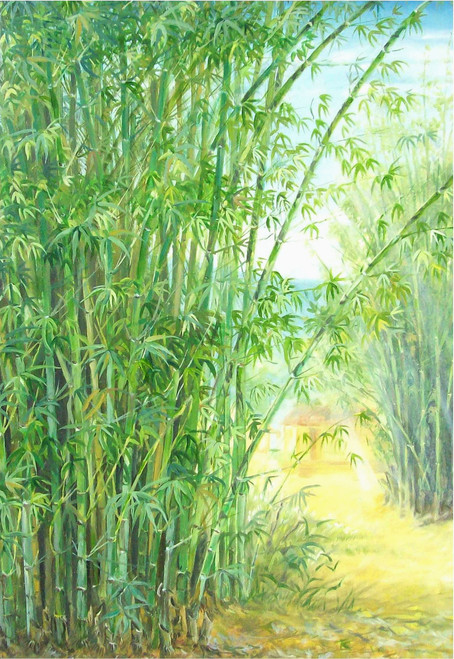 Buy Bamboo Tree Handmade Painting By Rishikesh Vishwakarma Code