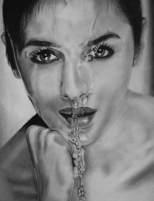 Buy Alia Bhatt Graphite Pencil Drawing Handmade Painting By Rijoy