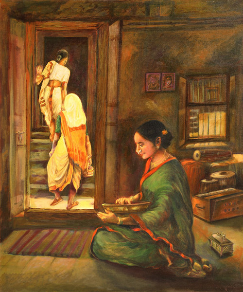 Buy Village house Handmade Painting by SHRAVAN GURAV. Code ...