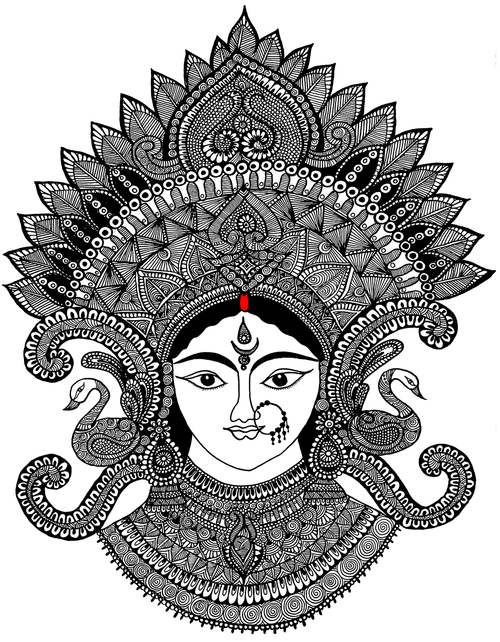 Devi - BAL - Drawings & Illustration, Religion, Philosophy, & Astrology,  Hinduism - ArtPal