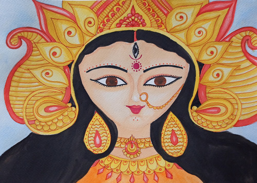 Tamatina Canvas Paintings - Maa Durga - Goddess Durga Paintings - God  Paintings - Modern Art Paintings - Paintings for Drawing