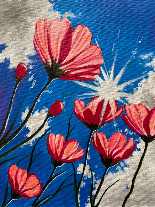 acrylic painting flowers