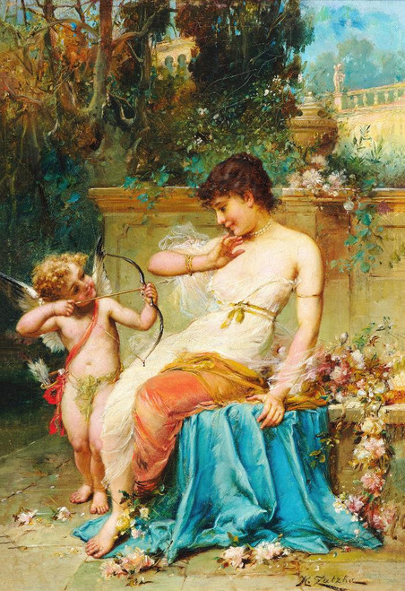 Buy Cupid - Romantic, Classical, Figurative Painting Online | Fizdi