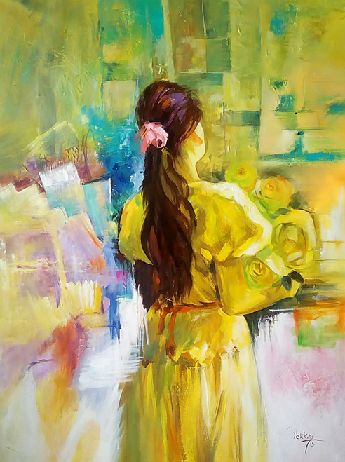 Buy Girl In Yellow By Vekkas M Rs 8590 Code Art Vsmy149 2432