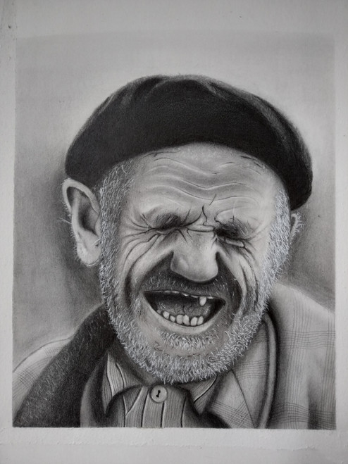 Old Man Pencil Portrait by Jay  Stoned Santa