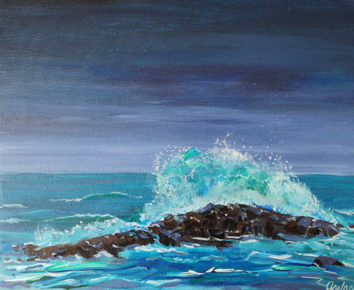 Buy Angry Wave - Realism, Seascape Painting Online | Fizdi