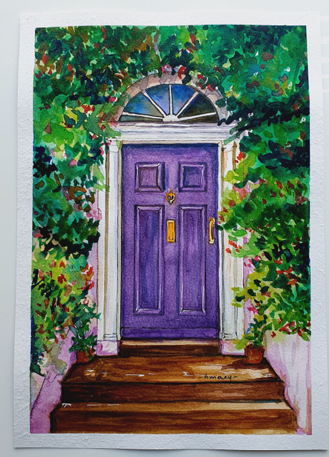 Buy The Purple English Door Canvas Art Print by AMAEY A PAREKH