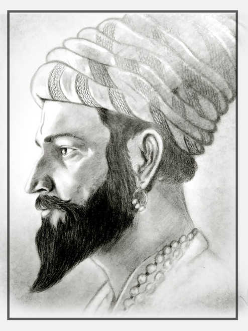 Indian Ruler 'Chhatrapati Shivaji Maharaj' Hand Drawn Sketch