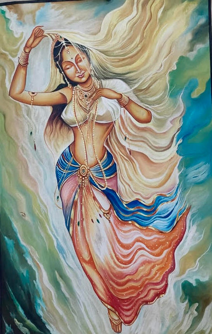 indian apsara paintings