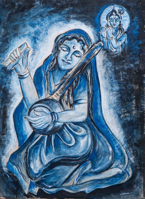 Saraswati, Watercolor, Paint, Wet Ink, Mantra, Om, Yajna png | Klipartz