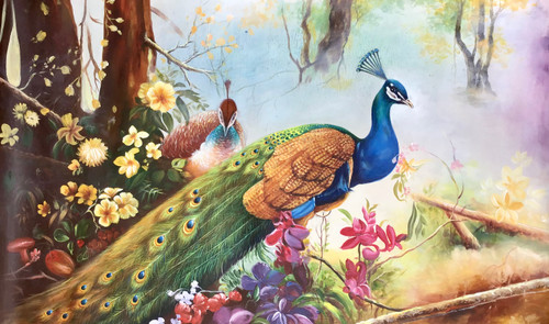 ★Original ART  ‘Peacock’ Buy Peacock Painting - Realism, Nature, Detailed Painting