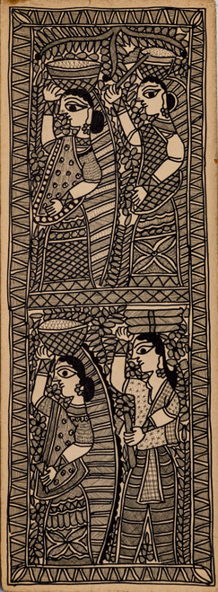 Buy Madhubani Ladies - Folk, Traditional, Intricate Painting Online | Fizdi
