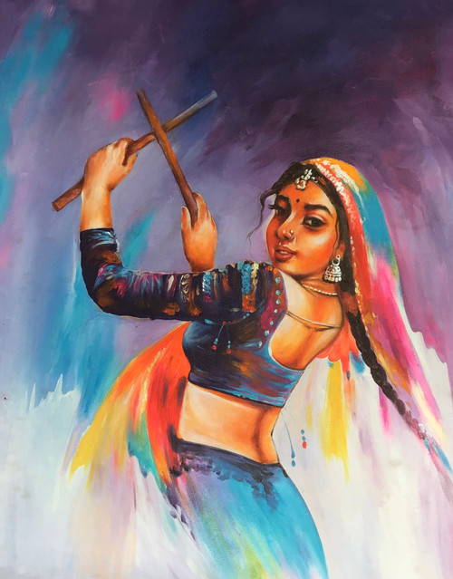 woman dancing painting