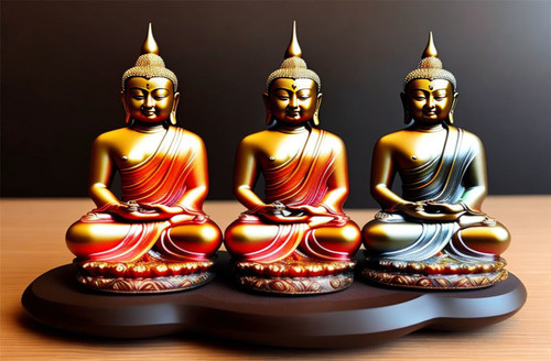 Buy TiiKart® Set of 3 Different Feng Shui Vastu Meditating Buddha Poses  Sculpture Showpiece (Polyresin, Antique Brown(Multicolor)) Buddha Idol  Diwali Gift Promotions Active Online at Low Prices in India - Amazon.in