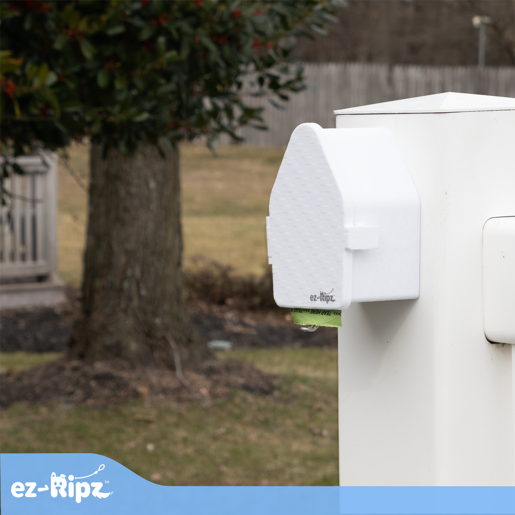 ez-Ripz - Wall Mount Pet Waste Bag Dispenser (White)