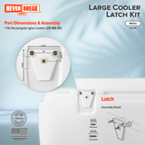 Cooler Latches (white) - 2 latches, posts and screws for most Igloo coolers