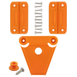 Cooler Repair Kit (Orange) - 2 hinges, 1 latch,  post & screws for most Igloo coolers