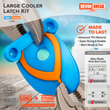 Cooler Latches (Blue Flip-Flops) - 2 latches, posts and screws for most Igloo coolers