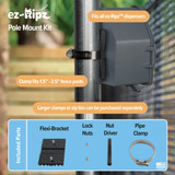 ez-Ripz -  Poop Bag Dispenser Pole Mount Kit, mount your ez-Ripz Dispenser to most standard round posts