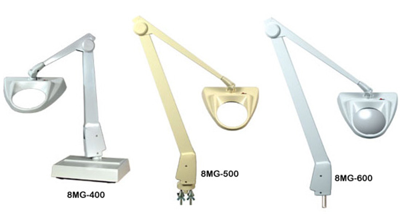 Lamps With Magnifiers, Pedestal Stand Magnifiers, Clamping Magnifiers