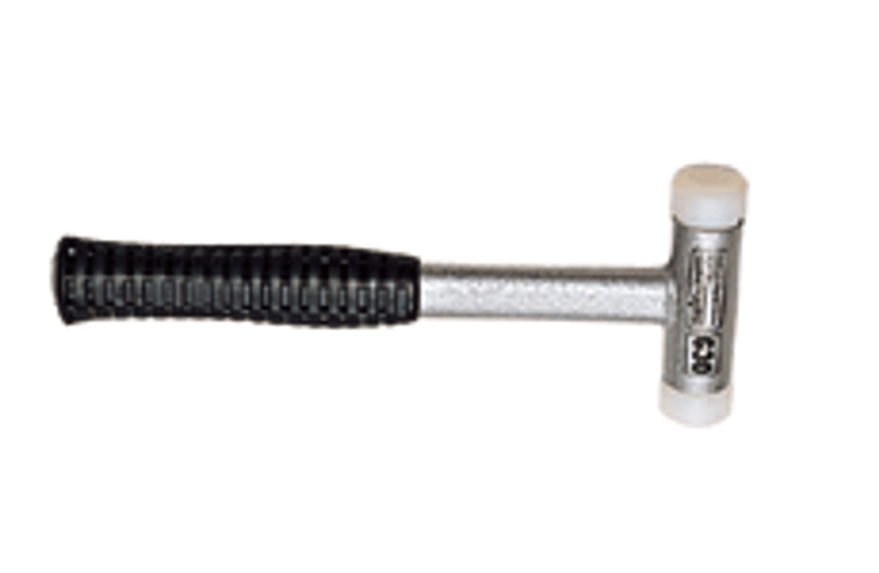 Dead Blow Nylon Hammer, Heavy Duty Rubber Grip, 2 Face Dia., 12-3/16  Length - 98-503-6 - Penn Tool Co., Inc