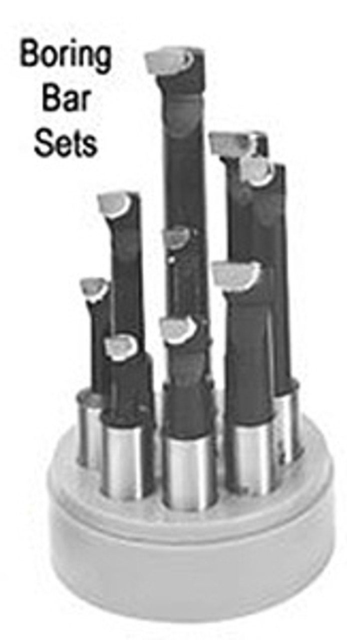 Precise Carbide Tipped Boring Bar Set, 1" Shank (6 Pieces) E100