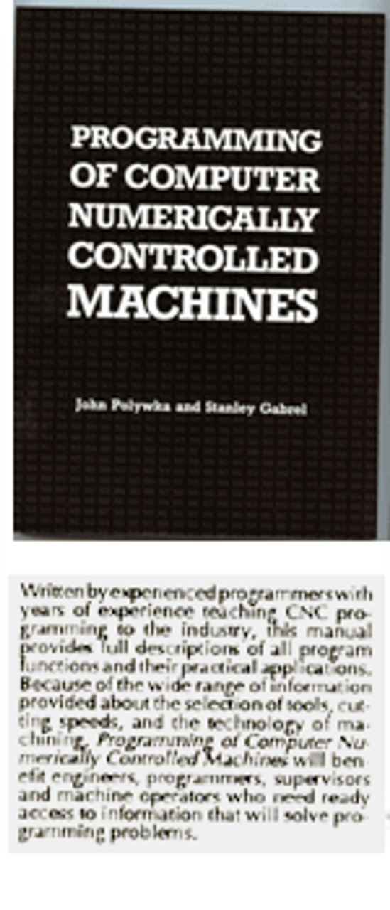 Industrial Press Programming of Computer Numerically Controlled