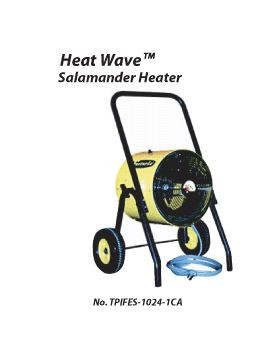 Portable Electric Salamander Heater Heat Wave 15 Heater Electric