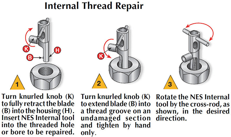 Nes Internal Thread Repair Sets Light Tool Supply