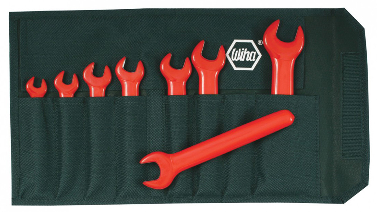 Wiha Insulated Open End Metric Wrench Set, 8 piece - 20093