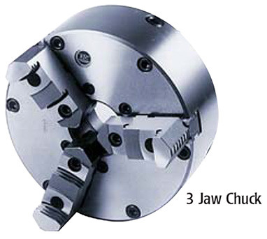 BTC Zero Set 3-Jaw Self-Centering Plain Back Scroll Lathe Chuck, 6