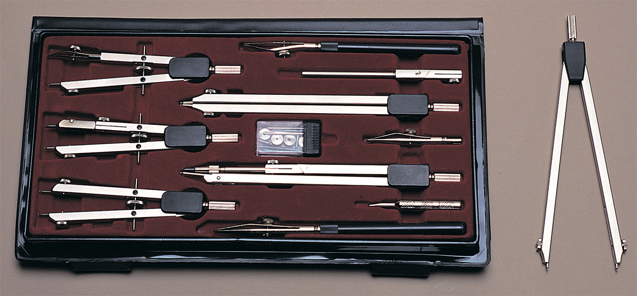 PEC Tools 10 Piece Drafting Instrument Set - 4360-TC - Light Tool Supply