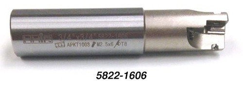 Precise 3/4" Dia. Square Shoulder Coolant-Thru Indexable End Mill - 5822-1606 Precise 3/4" Dia. Square Shoulder Coolant-Thru Indexable End Mill - 5822-1606
