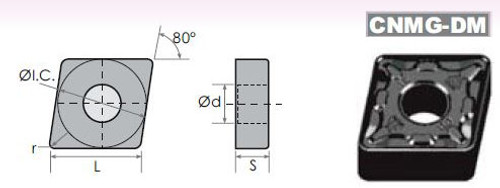 CNMG/DM BLACK DIAMOND COATED CARBIDE INSERTS - 6030-2431