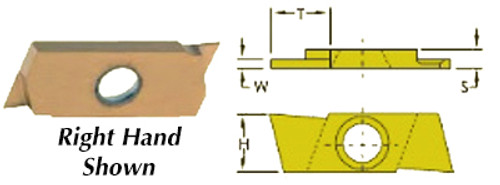 Precise Mini-System Standard Carbide Grooving, Cut-Off Insert - 6061-0300
