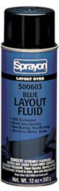 Sprayon Blue Layout Fluid 16 oz Can - 62-782-8 Sprayon Blue Layout Fluid 16 oz Can - 62-782-8