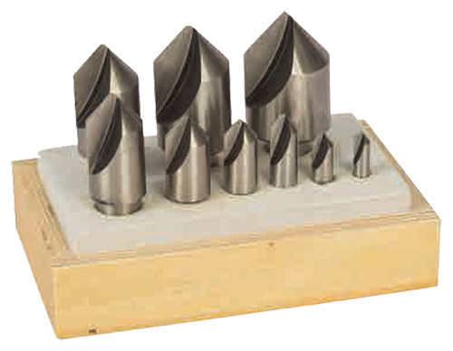 Shop Grade HSS Single Flute Countersink Set, 9-piece, 100° - 71-019-4