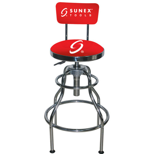 Sunex Hydraulic Shop Stool (Chrome) - 8516