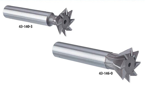 Shop Grade Cobalt 45° Dovetail Cutter, 2-1/4" cut dia, 1" shank dia - 74-492-0