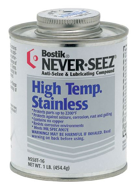 Bostik Never-Seez High Temperature Stainless Anti-Seize, 1 lb. Brush Top - 81-006-601