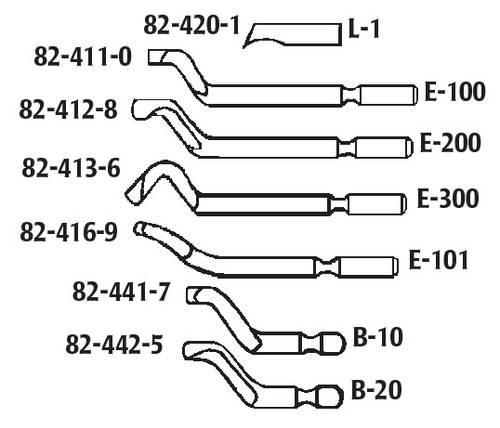 E-200 Blade for holes in Brass & Cast Iron - 82-412-8 E-200 Blade for holes in Brass & Cast Iron - 82-412-8