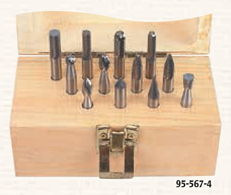 Steel Shank Solid Carbide Burr Set, 12 pc. - 95-567-4