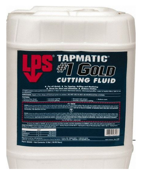 LPS Labs Tapmatic #1 Gold Cutting Fluid, 5 Gallons - 99-170-3